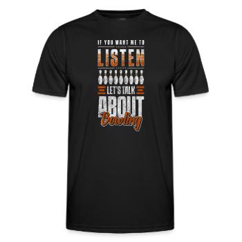 Bowlingkugel Bahn - Männer Funktions-T-Shirt - Schwarz - Vorne - AI Model Male 178 dark (178cm)