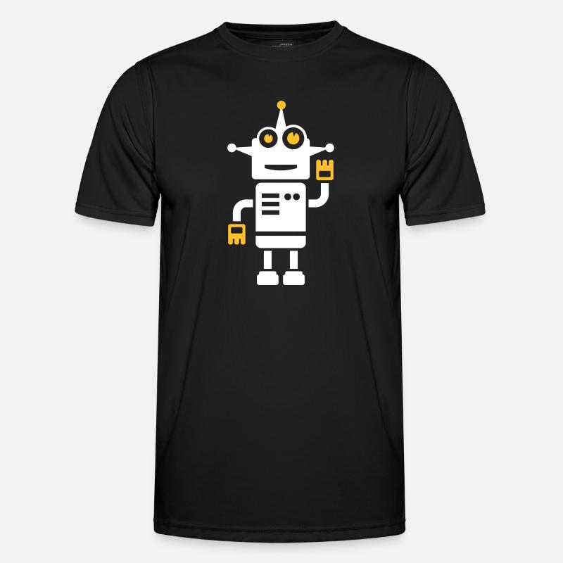 Roboter Geschenk - Männer Funktions-T-Shirt - Schwarz