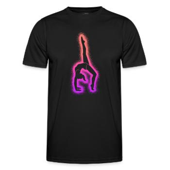 Gymnaste Gymnastique Équilibre sur les mains Enfants Gymnastique Filles - T-shirt sport Homme - noir - Devant - AI Model Male 178 dark (178cm)