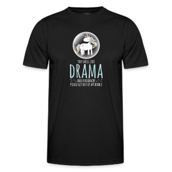 Unicorn You Smell Like Drama and A Headache Please - Men's Functional T-Shirt - black - Front - AI Model Male 178 dark (178cm)