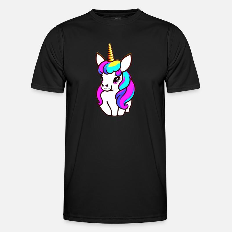Licorne mignonne multicolore T-shirt sport Homme