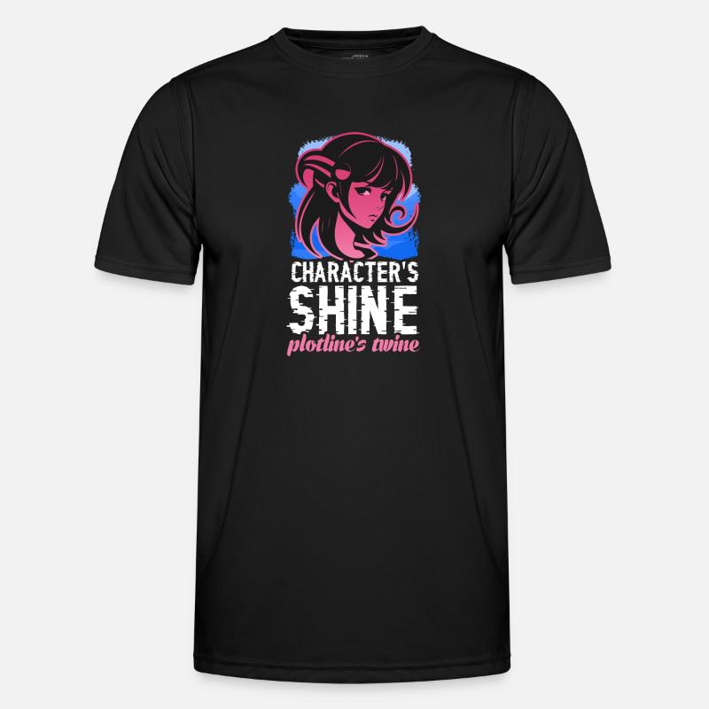 Character´s Shine plotline´s twine - Männer Funktions-T-Shirt - Schwarz