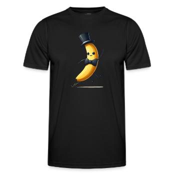 Mister Banana - Männer Funktions-T-Shirt - Schwarz - Vorne - AI Model Male 178 dark (178cm)