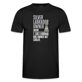 Silver Labrador Retriever Silver Lab - Men's Functional T-Shirt - black - Front - AI Model Male 178 dark (178cm)