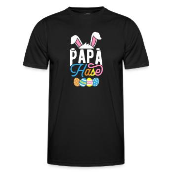 Papa Rabbit - Men's Functional T-Shirt - black - Front - AI Model Male 178 dark (178cm)