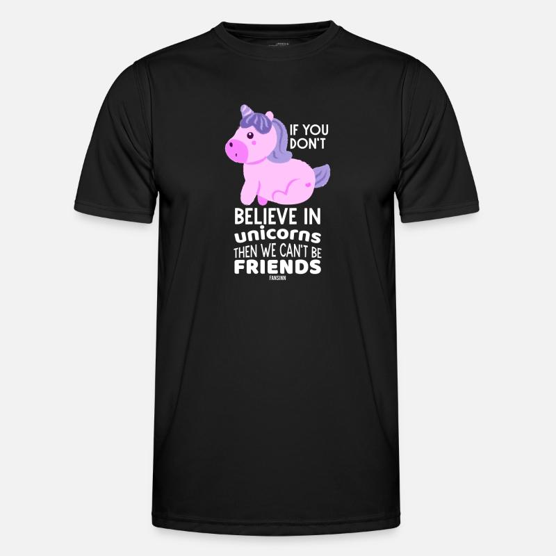 ich glaube an Einhörner - Männer Funktions-T-Shirt - Schwarz