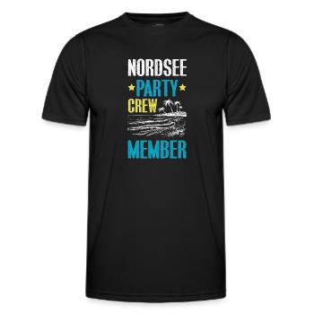 North Sea Party Crew - Men's Functional T-Shirt - black - Front - AI Model Male 178 dark (178cm)