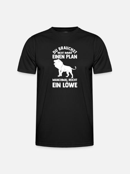 Löwe Löwen - Männer Funktions-T-Shirt - Schwarz
