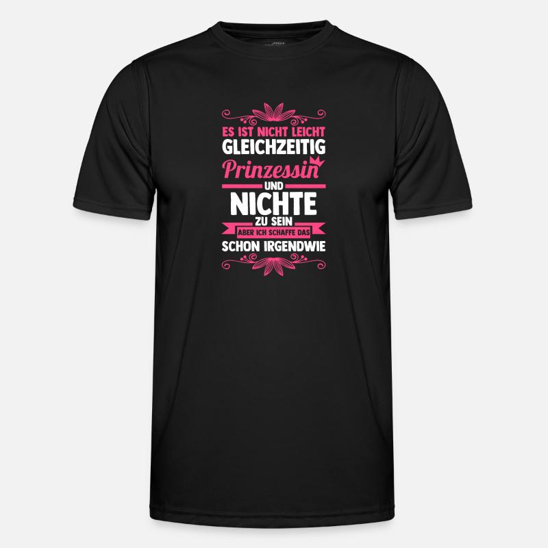 Superhelden Nichte - Männer Funktions-T-Shirt - Schwarz