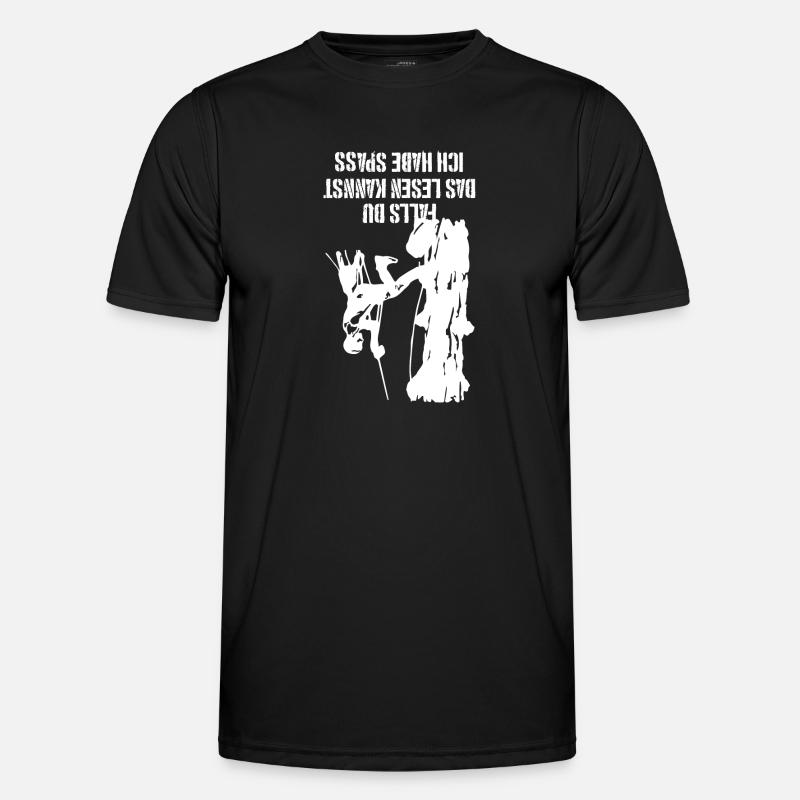 Baumklettern Arborist Baumpfleger Geschenk - Männer Funktions-T-Shirt - Schwarz