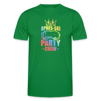 Après Ski Party Crew Saying Colorful - Men's Functional T-Shirt - kelly green - Front - AI Model Male 178 dark (178cm)
