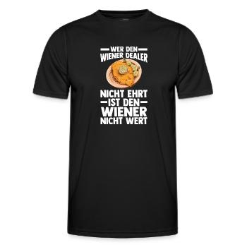 Schnitzel Wiener Wiener Schnitzel Geschenk - Männer Funktions-T-Shirt - Schwarz - Vorne - AI Model Male 178 dark (178cm)