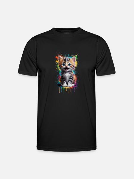 Graffiti de chat - T-shirt sport Homme - noir