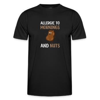 Allergy Nut Allergy Awareness Gift - Men's Functional T-Shirt - black - Front - AI Model Male 178 dark (178cm)