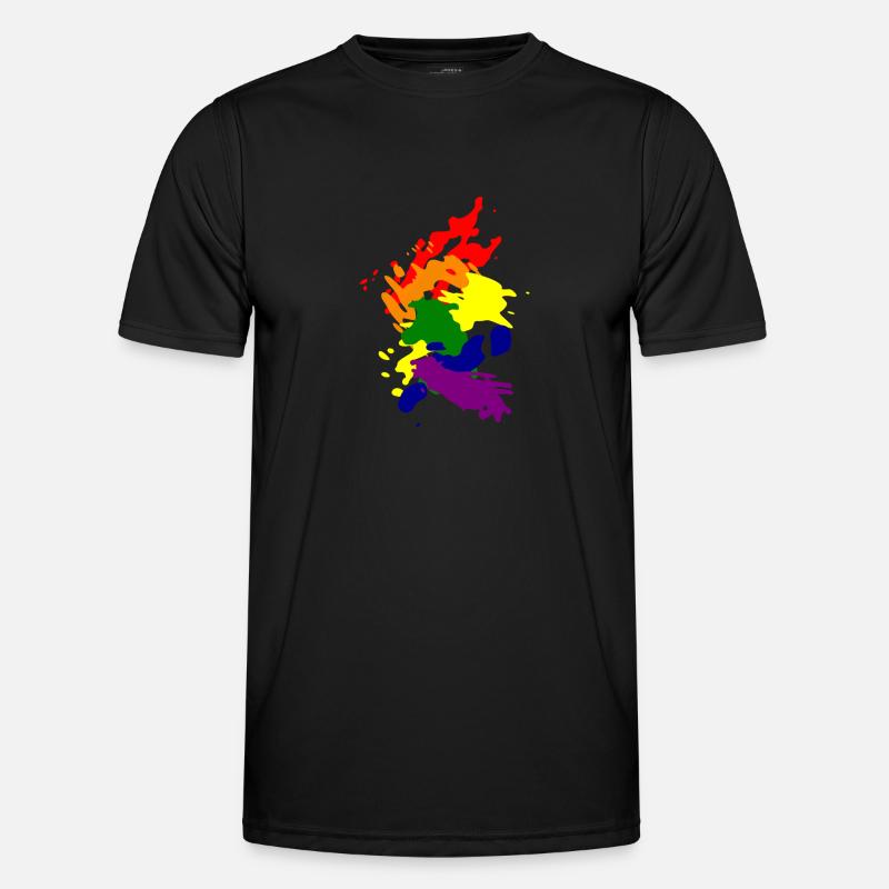 regenbogen Männer Funktions-T-Shirt