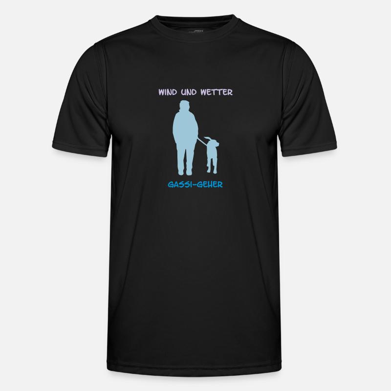 Gassi Geher_cb - Männer Funktions-T-Shirt - Schwarz