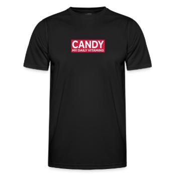 BONBONS - MES VITAMINES QUOTIDIENNES - T-shirt sport Homme - noir - Devant - AI Model Male 178 dark (178cm)