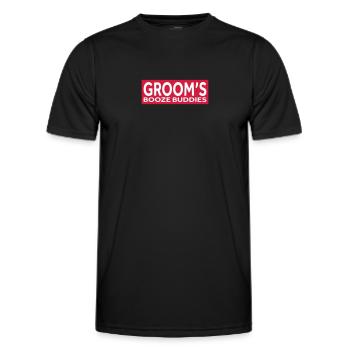 LES COPAINS D’ALCOOL DU MARIÉ - T-shirt sport Homme - noir - Devant - AI Model Male 178 dark (178cm)