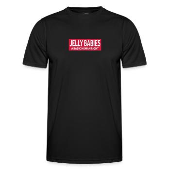 LES BÉBÉS EN GELÉE - UN DROIT HUMAIN FONDAMENTAL - T-shirt sport Homme - noir - Devant - AI Model Male 178 dark (178cm)