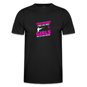 Tontaubenschießen Sportschützen Schießsport - Männer Funktions-T-Shirt - Schwarz - Vorne - AI Model Male 178 dark (178cm)