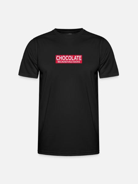 CHOCOLATE - BECAUSE KALE SUCKS - Men's Functional T-Shirt - black