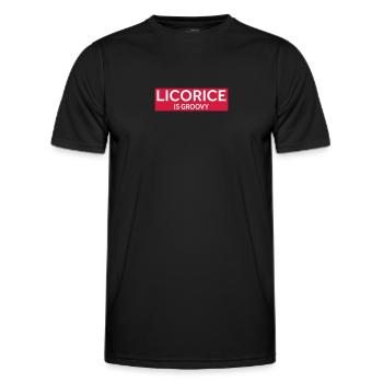 LICORICE IS GROOVY - Men's Functional T-Shirt - black - Front - AI Model Male 178 dark (178cm)