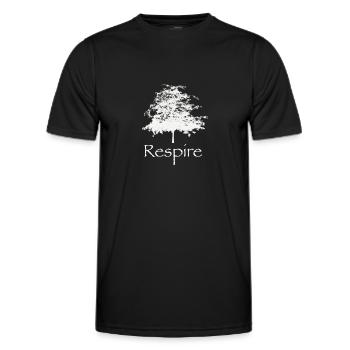 respire - nature, arbre et zen - T-shirt sport Homme - noir - Devant - AI Model Male 178 dark (178cm)