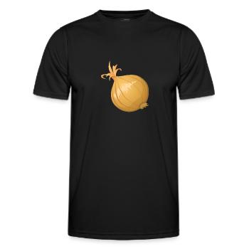 Zwiebel - Männer Funktions-T-Shirt - Schwarz - Vorne - AI Model Male 178 dark (178cm)