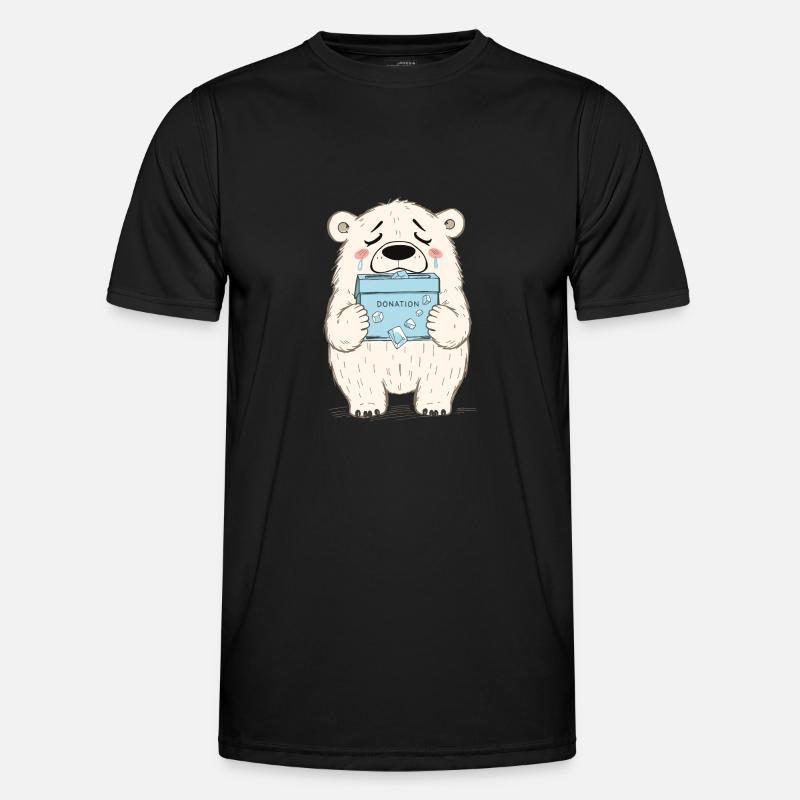 Saving Polar Bears - Men's Functional T-Shirt - black