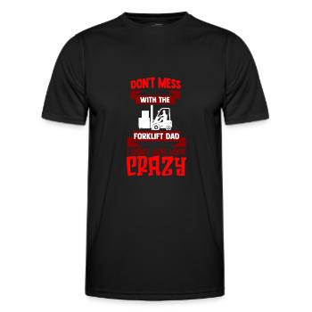 Forklift driver Forklift driver Forklift - Men's Functional T-Shirt - black - Front - AI Model Male 178 dark (178cm)