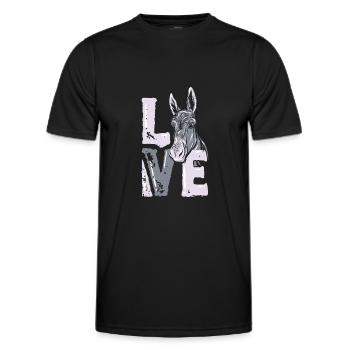 Âne - T-shirt sport Homme - noir - Devant - AI Model Male 178 dark (178cm)