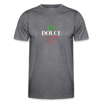 Italia Italy Italien Bella Italia Dolce Vita - Männer Funktions-T-Shirt - dunkle Melange  - Vorne - AI Model Male 178 dark (178cm)