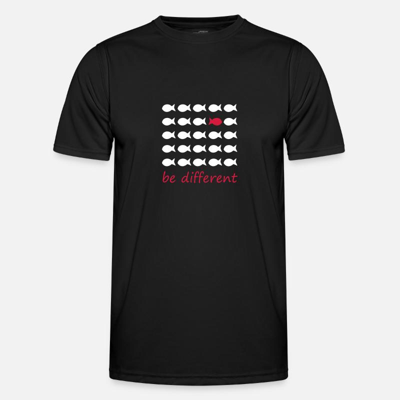 be different - Männer Funktions-T-Shirt - Schwarz