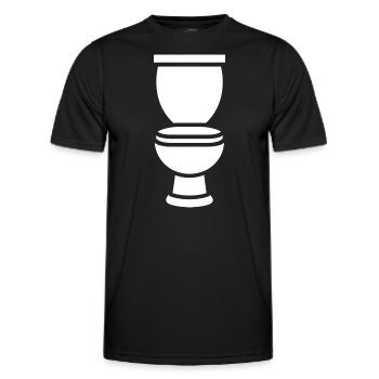 Toilet - Men's Functional T-Shirt - black - Front - AI Model Male 178 dark (178cm)