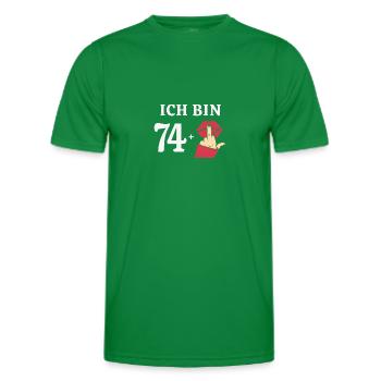 75 Jahre Geburtstagsspruch Runder Geburtstag 75. - Männer Funktions-T-Shirt - Kelly Green - Vorne - AI Model Male 178 dark (178cm)