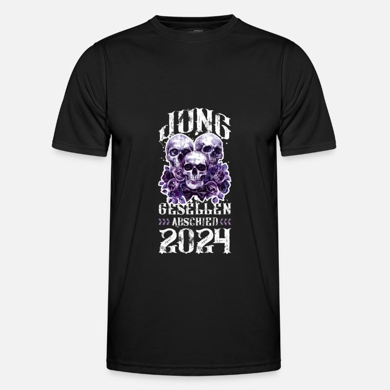 Junggesellenabschied Crew 2024 - Männer Funktions-T-Shirt - Schwarz