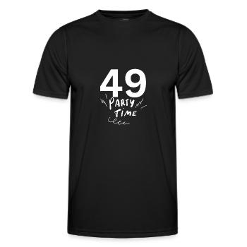 49 - T-shirt sport Homme - noir - Devant - AI Model Male 178 dark (178cm)