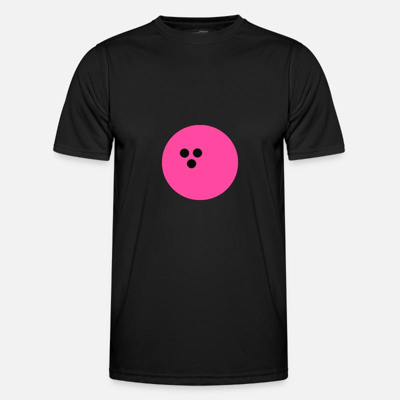 Bowlingkugel, Bowling - Männer Funktions-T-Shirt - Schwarz