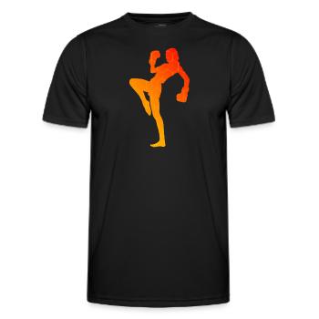 Kickbox Boxen Boxe Kickboxer Kickboxing - T-shirt sport Homme - noir - Devant - AI Model Male 178 dark (178cm)