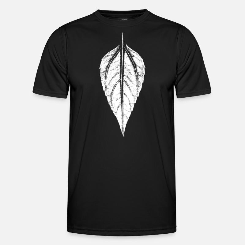 Leaf Jerusalem artichoke - WHITE - Men's Functional T-Shirt - black