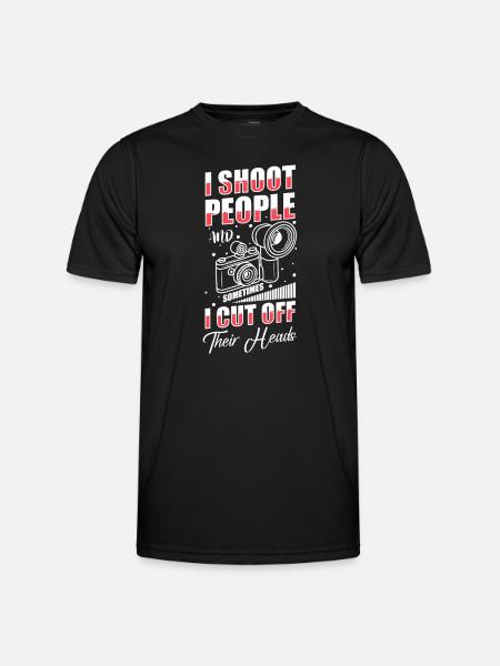 Fotograf Fotografin Bild - Männer Funktions-T-Shirt - Schwarz