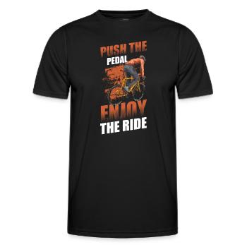Vélo Vélo Tour à vélo - T-shirt sport Homme - noir - Devant - AI Model Male 178 dark (178cm)