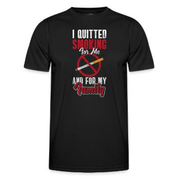 Fumer Fumer Pause Consommation - T-shirt sport Homme - noir - Devant - AI Model Male 178 dark (178cm)