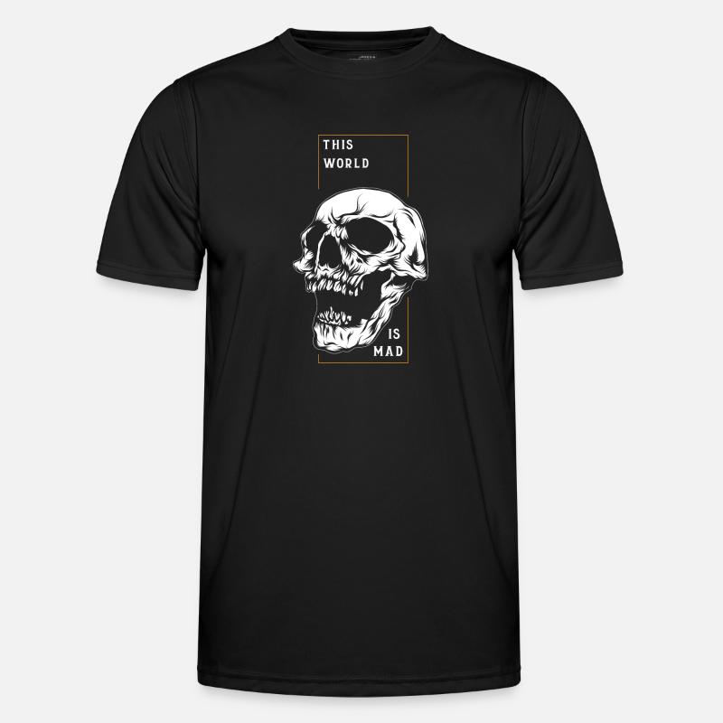skull - Männer Funktions-T-Shirt - Schwarz
