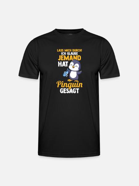 Pinguin - Männer Funktions-T-Shirt - Schwarz