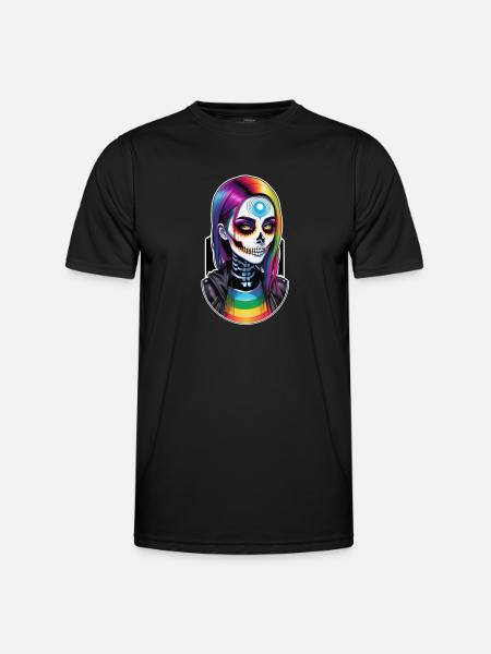 Halloween - Rock & Rainbow - Men's Functional T-Shirt - black