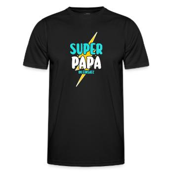 Dad Father's Day Dad - Men's Functional T-Shirt - black - Front - AI Model Male 178 dark (178cm)