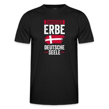 Danois Danemark - T-shirt sport Homme - noir - Devant - AI Model Male 178 dark (178cm)