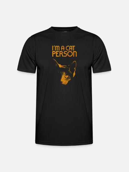 I'm a cat person - Men's Functional T-Shirt - black