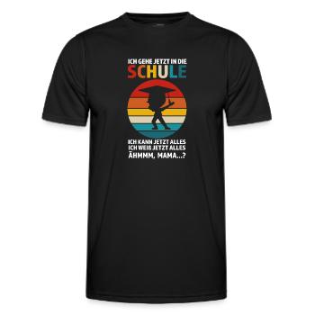 Schulkind Anfang Schulanfang Geschenk - Männer Funktions-T-Shirt - Schwarz - Vorne - AI Model Male 178 dark (178cm)